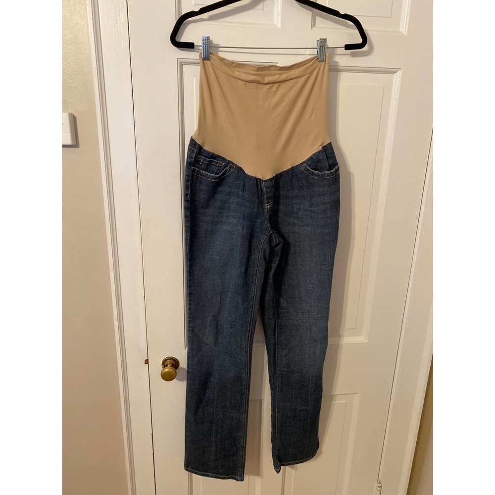 Indigo blue maternity jeans